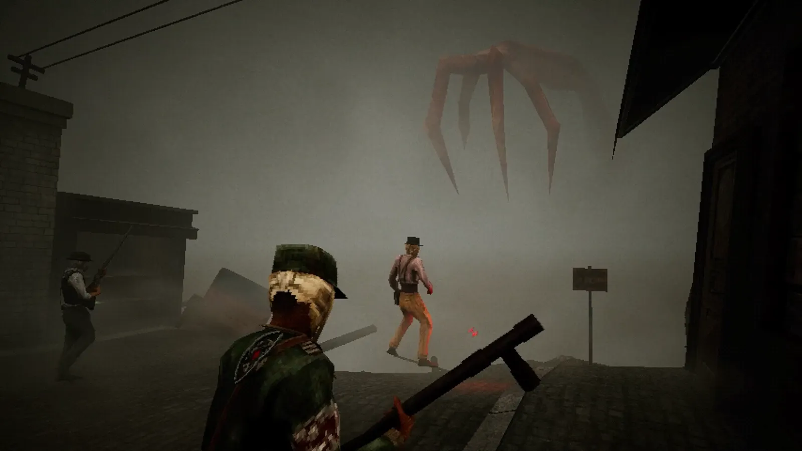 A scene from Yots in the fog-covered City